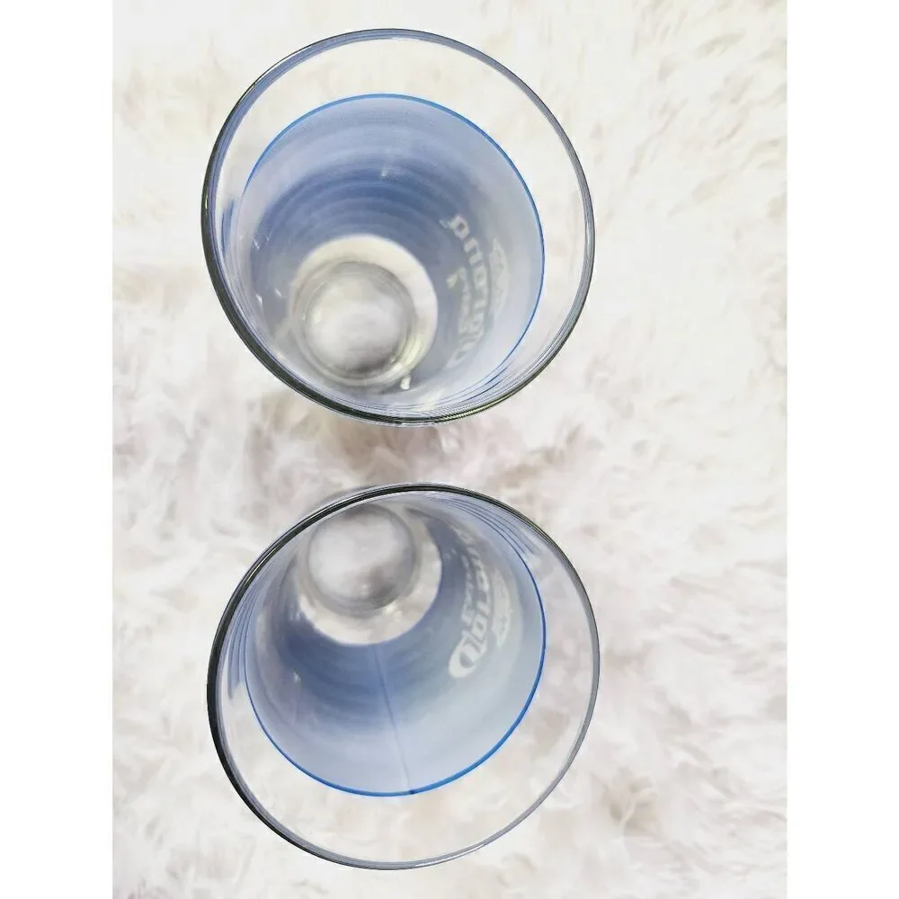 CORONA EXTRA BLUE STRIPE PUB BEER GLASSES - Pair - 16oz